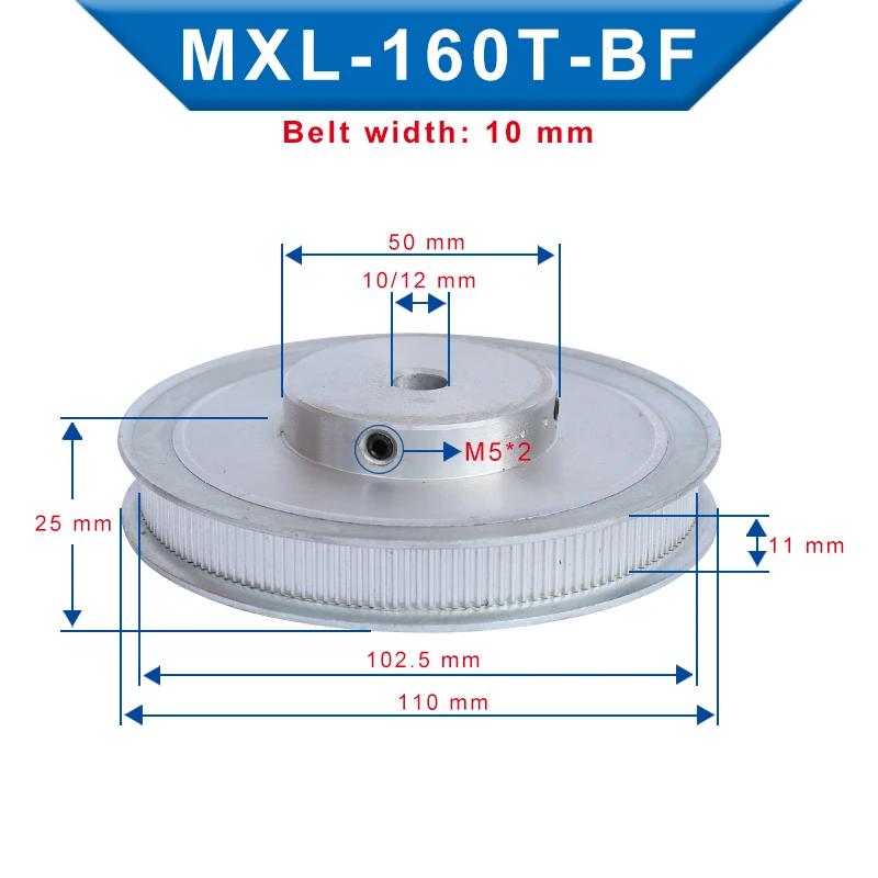 MXL-160T Ÿ̹ Ǯ  ũ 10/12mm Ǯ   ʺ 11mm, ʺ 10 mm MXL Ÿ̹ Ʈ, 3D Ϳ